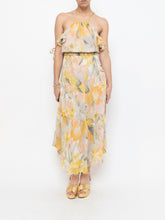 Load image into Gallery viewer, Modern x Yellow &amp; Gold Patterned Glitter Dress (M)