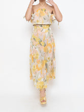 Load image into Gallery viewer, Modern x Yellow &amp; Gold Patterned Glitter Dress (M)