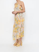 Load image into Gallery viewer, Modern x Yellow &amp; Gold Patterned Glitter Dress (M)