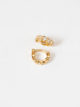 Load image into Gallery viewer, Vintage x Gold, Rhinestone Circle Hoop Clip-ons
