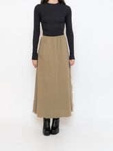Load image into Gallery viewer, Vintage x Made in Canada x Tan Flowy Cotton Stretch Skirt (XS, S)