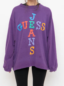 Vintage x Made in USA x GUESS Purple Long Sleeve Tee (XS-XL)