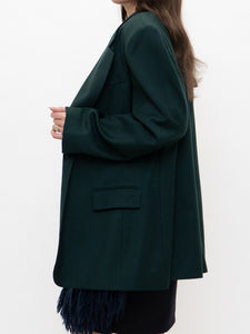 Vintage x Made in Canada x Deep Green Wool Oversized Blazer (S-L)