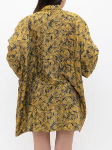 Vintage x Gold Patterned Shiny Raw Silk Buttonup (XS-XL)