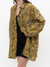 Load image into Gallery viewer, Vintage x Gold Patterned Shiny Raw Silk Buttonup (XS-XL)