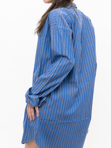 Vintage x Made in Hong Kong x RALPH LAUREN Blue Striped Buttonup Dress (XS-L)