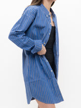 Load image into Gallery viewer, Vintage x Made in Hong Kong x RALPH LAUREN Blue Striped Buttonup Dress (XS-L)