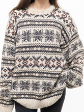 Load image into Gallery viewer, Vintage x Oatmeal Patterned Knit Sweater (XS-XL)