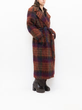 Load image into Gallery viewer, Vintage x Made in Canada x Union-Made Plaid Mohair Belted Trench (S-M)
