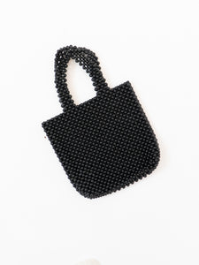 Vintage x Black Beadead Small Handbag