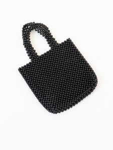 Vintage x Black Beadead Small Handbag