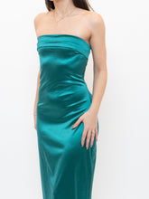 Load image into Gallery viewer, Modern x Teal Strapless Shiny Dress (S, M)