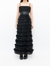 Load image into Gallery viewer, Vintage x BCBG Black Frilly Gown (M)