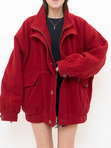 Vintage x Made in Germany x BUGATTI Red Wool Oversized Jacket (XS-XL)