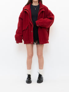 Vintage x Made in Germany x BUGATTI Red Wool Oversized Jacket (XS-XL)