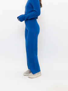 SMASH + TEES x Deadstock Cobalt Blue Fuzzy Knit Pant (XXS, XS)
