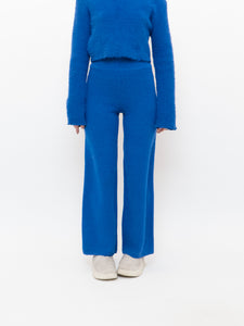SMASH + TEES x Deadstock Cobalt Blue Fuzzy Knit Pant (XXS, XS)