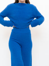 Load image into Gallery viewer, Modern x Cobalt Blue Fuzzy Ribbed Knit Sweater (S-L)