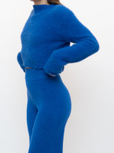 Load image into Gallery viewer, Modern x Cobalt Blue Fuzzy Ribbed Knit Sweater (S-L)