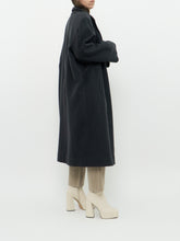 Load image into Gallery viewer, Vintage x Grey Wool Leather Trimmed Coat (S, M)
