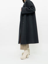 Load image into Gallery viewer, Vintage x Grey Wool Leather Trimmed Coat (S, M)