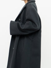 Load image into Gallery viewer, Vintage x Grey Wool Leather Trimmed Coat (S, M)