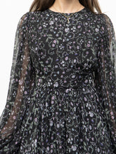 Load image into Gallery viewer, TED BAKER x Black Floral Draped Mini Dress (M)
