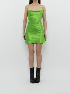 LA SENZA x Green Satin Slip Dress (XS, S)