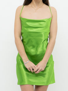 LA SENZA x Green Satin Slip Dress (XS, S)