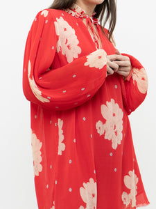 GANNI x Coral Pleated Babydoll Dress (S, M)