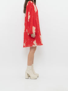 GANNI x Coral Pleated Babydoll Dress (S, M)