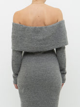 Load image into Gallery viewer, J.O.A. x Grey Angora Blend Off-Shoulder Dress (XS, S)