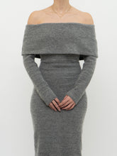 Load image into Gallery viewer, J.O.A. x Grey Angora Blend Off-Shoulder Dress (XS, S)
