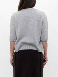 Modern x NAIF Heathered Grey Cashmere Short Sleeve Knit (XS-M)