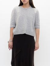 Load image into Gallery viewer, Modern x NAIF Heathered Grey Cashmere Short Sleeve Knit (XS-M)