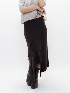 Vintage x SANDWICH Brown Wool Asymetric Knit Skirt (M, L)