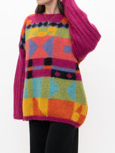 Load image into Gallery viewer, Vintage x Made in Korea x Colourful Patterned Mohair Knit Sweater (XS-XL)