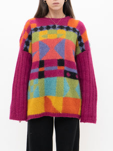 Vintage x Made in Korea x Colourful Patterned Mohair Knit Sweater (XS-XL)