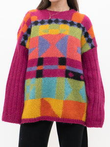Vintage x Made in Korea x Colourful Patterned Mohair Knit Sweater (XS-XL)