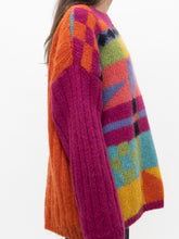 Load image into Gallery viewer, Vintage x Made in Korea x Colourful Patterned Mohair Knit Sweater (XS-XL)