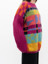 Load image into Gallery viewer, Vintage x Made in Korea x Colourful Patterned Mohair Knit Sweater (XS-XL)