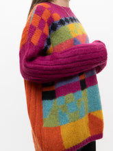 Load image into Gallery viewer, Vintage x Made in Korea x Colourful Patterned Mohair Knit Sweater (XS-XL)