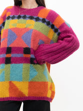 Load image into Gallery viewer, Vintage x Made in Korea x Colourful Patterned Mohair Knit Sweater (XS-XL)