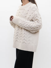 Load image into Gallery viewer, Modern x HM Cream Oversized Cable Knit Sweater (XS-XL)
