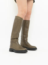 Load image into Gallery viewer, GRAVITY POPE x Made in Italy Green Leather Riding Boot (7, 7.5)