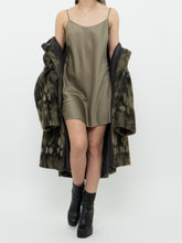 Load image into Gallery viewer, Vintage x JACOB Olive Green Silk-feel Mini Slip Dress (S)