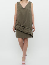 Load image into Gallery viewer, Vintage x Made in Bulgaria x PINKO Grey, Green Structured Mini Dress (M, L)