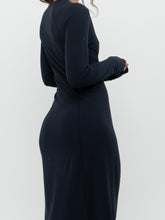 Load image into Gallery viewer, KIT + ACE x Navy Long Sleeve Midi Dress (S, M)