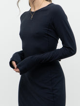 Load image into Gallery viewer, KIT + ACE x Navy Long Sleeve Midi Dress (S, M)