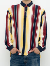 Load image into Gallery viewer, Vintage x TOMMY HILFIGER Cotton Striped Polo Shirt (L, XL)